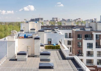 view of a commercial flat roof