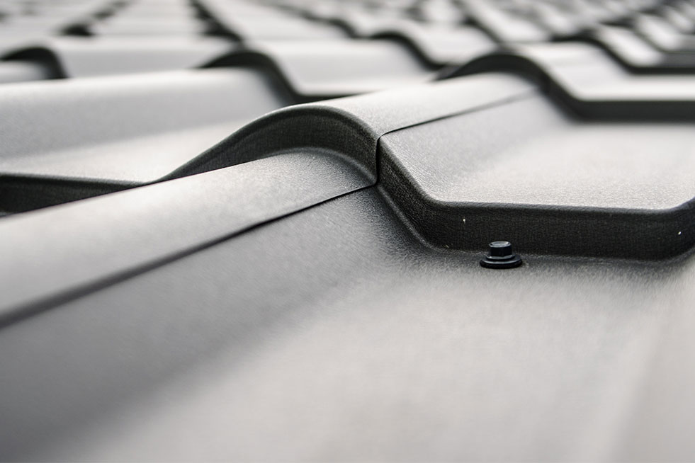 closeup of roof shingles