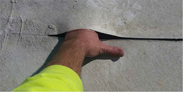 rip1 roof with flowing water